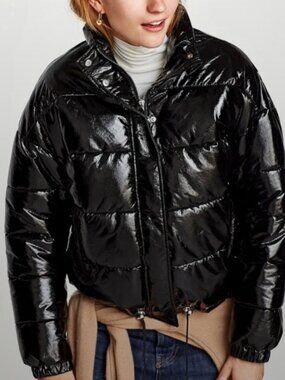 Zara Quilted Vinyl Jacket
